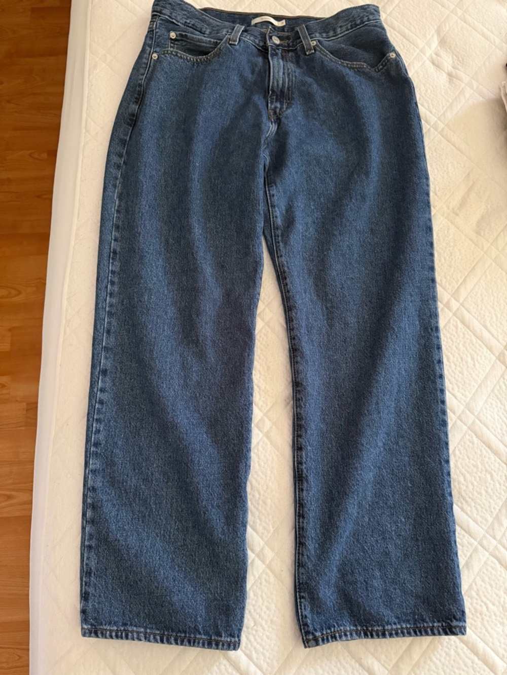Levi's Women's Wide-Leg Jeans in Dark Blue Denim